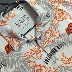 Reyn Spooner Shirt Men's M Multicolor Polo OSU Oklahoma State Pokes Performance